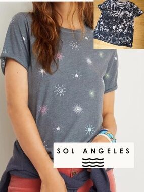 Sol Angeles splatter paint tee, L,  CB2611